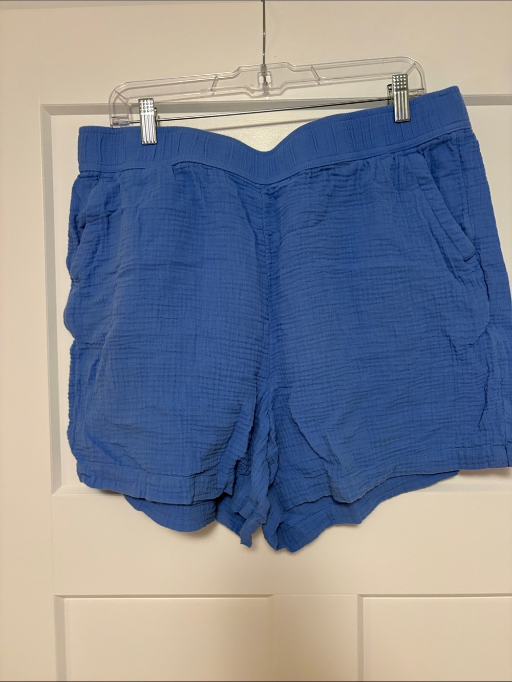 Lightweight blue cotton shorts